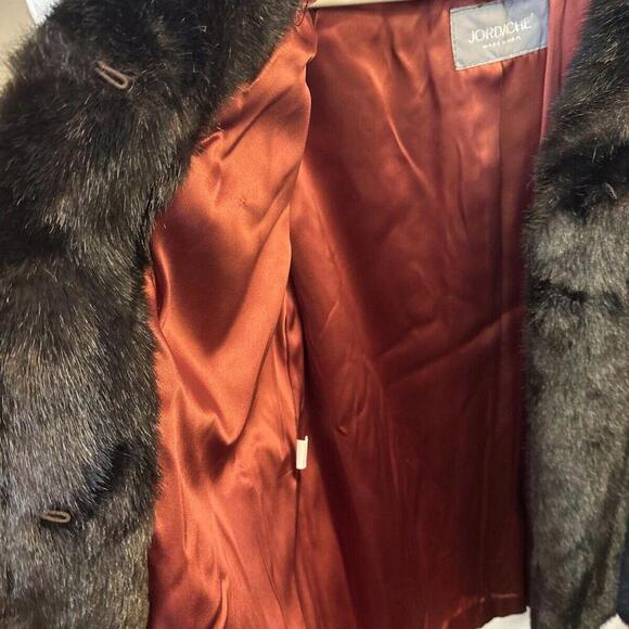 Vintage Jordache Faux Fur Coat (GA-43) Black - Picture 4 of 11